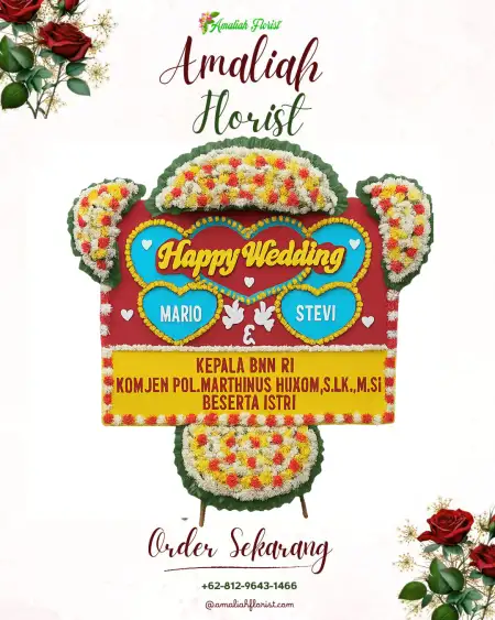 Papan Bunga Pernikahan Gunungwangi